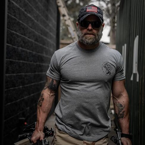 Combat Iron Men's Graphic T-Shirt | The Price of Freedom | Cotton-Poly Blend | Athletic Fit, Tagless Comfort in Saudi Arabia