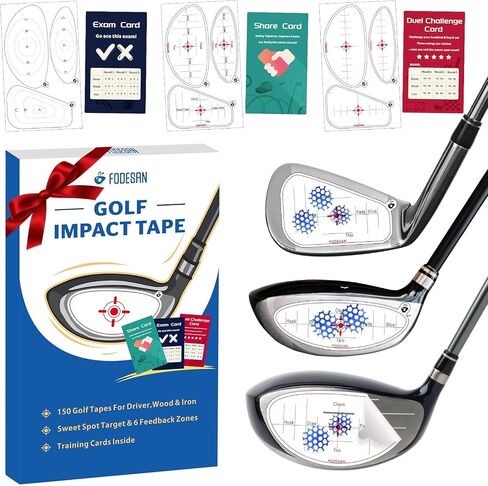 Golf Impact Tape – 2025 Innovative Training & Battle Golf Edition – Club Face Stickers for Drivers, Irons & Woods – Instant Swing Feedback, Interactive Practice,Great Golf Gift for Men & Dads in Kuwait