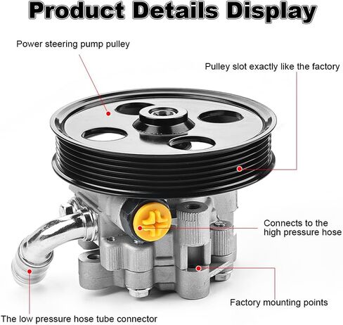 مضخة التوجيه السلطة مع Pulley & Reservoir متوافقة مع Buick Lucerne Cadillac DTS 4.6L V8 2006 2007 2008 2008 2010 2011 ، استبدال 20-71996 ، 20759843 in Kuwait