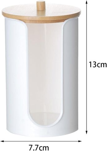Cup Dispenser, Paper Cup Dispenser Storage Holder, Multipurpose Storage Box, White with Wood Lid in Kuwait