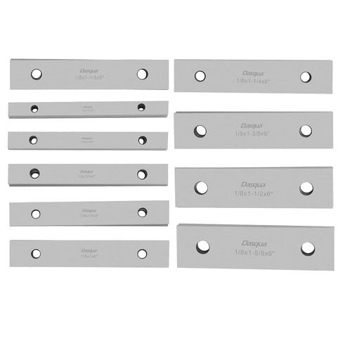 Dasqua 10 Pairs Precision Parallel Set, 1/8" Thick x 6" Long, Ultra-Fine Machinist Parallels with Aluminum Case in Kuwait
