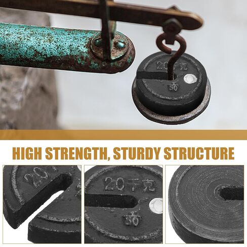 Iron Retro Scale Weight 20kg Calibration Weight with Good Toughness and Delicate Simple Design for Home and Jewelry Shop Use in Saudi Arabia