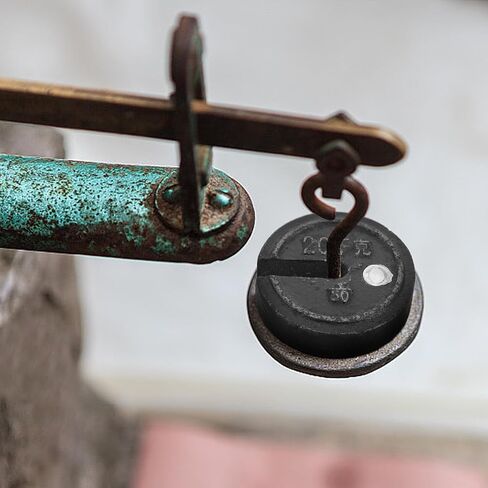 Iron Retro Scale Weight 20kg Calibration Weight with Good Toughness and Delicate Simple Design for Home and Jewelry Shop Use in Saudi Arabia