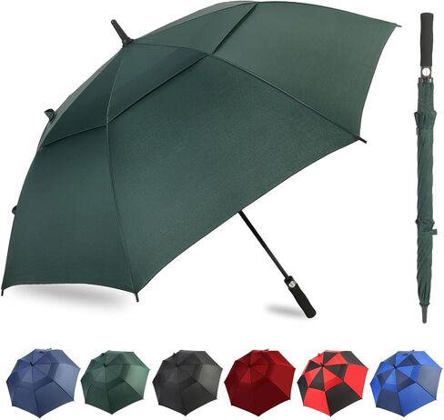 ZDSSM Golf Umbrella 54-72 Inch Windproof Waterproof Double Canopy Auto Open | Oversize Coverage, Cart Friendly, Sports Sidelines, Commute, Family Rain, Sun Shade, Outdoor Events, Men And Women in Kuwait