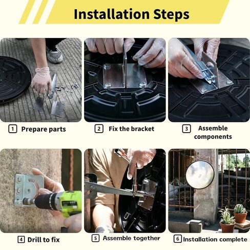18 Inch Flexible Wide Angle Convex Mirror, Instant Rebound Heavy Duty Unbreakable Safety Mirror for Garage Driveway Warehouse Street Intersection in Kuwait