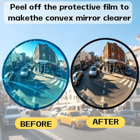 18 Inch Flexible Wide Angle Convex Mirror, Instant Rebound Heavy Duty Unbreakable Safety Mirror for Garage Driveway Warehouse Street Intersection in Kuwait