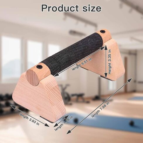 Wooden Parallettes Bars for Calisthenics - Handstand Push Up Bars for Training, L-Sit & Dip Workouts - Portable Fitness Equipment for Home Gym in Kuwait