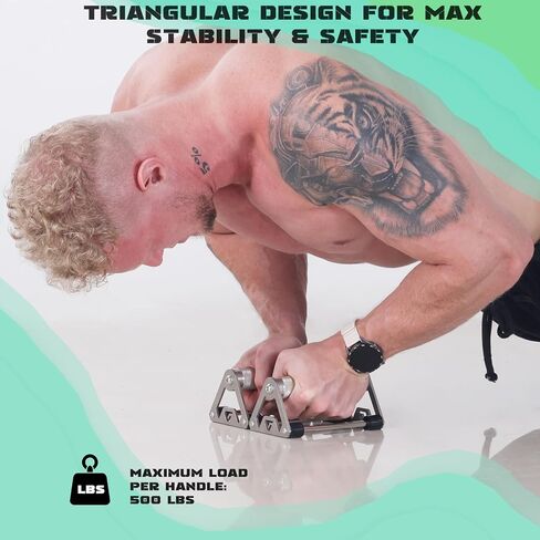 Push Up Stand, Pushup Handles with Aluminum Alloy Grips for Strength Training, Heavy-duty Push Up Bars with Anti-slip, Odor-free Silicone Pads,1 Pair in Kuwait