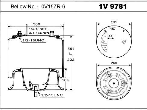 Air Spring 9781 لـ Freightliner Cascadia Columbia فولفو التعليق الخلفي W01-358-9781 in Kuwait