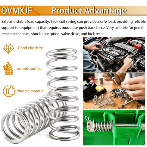 C-750 Compression Spring - 4 Pack, OD 3/4" in x Length 2" in, 0.08 Wire Diameter, with Good Elasticity and Stiffness in Kuwait