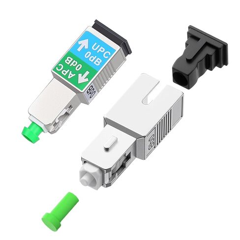 Duttek 0dB SC APC ذكر إلى SC UPC أنثى مخفف الألياف، وضع واحد 9/125 محول ألياف هجين، فقدان إدخال منخفض لـ FTTH GPON ONU Home Broadband، 2 Pack in Kuwait