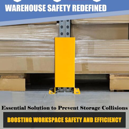 Pallet Rack Post Protectors 16" Height Steel Pallet Rack Guard, Safety Yellow Racking Protectors (2 Packs) in Kuwait
