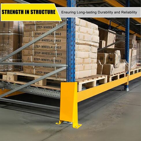 Pallet Rack Post Protectors 16" Height Steel Pallet Rack Guard, Safety Yellow Racking Protectors (2 Packs) in Kuwait
