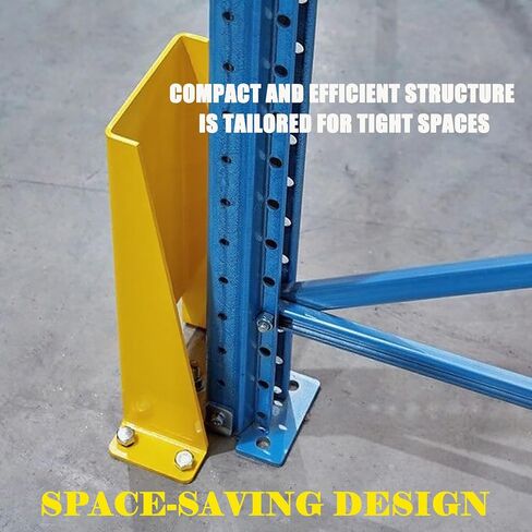 Pallet Rack Post Protectors 16" Height Steel Pallet Rack Guard, Safety Yellow Racking Protectors (2 Packs) in Kuwait