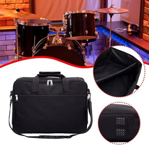 Drum Pedal Bag for Double Bass Drum Pedals, Thickened Oxford Cloth Shoulder Bag, 17x12x6 inch Storage Case for Travel in Kuwait