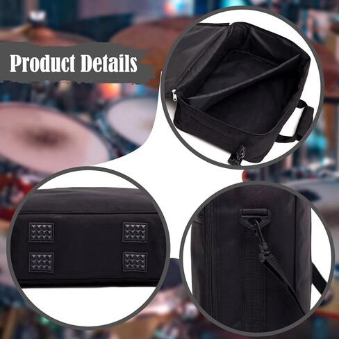Drum Pedal Bag for Double Bass Drum Pedals, Thickened Oxford Cloth Shoulder Bag, 17x12x6 inch Storage Case for Travel in Kuwait