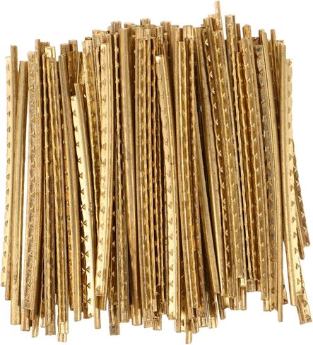Mikinona 60pcs Brass Guitar Fret Wire Set for Electric and Acoustic Guitar Fingerboard Replacement 1.77"x0.08" High Strength Fret Wires and Maintenance in Kuwait