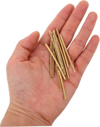 Mikinona 60pcs Brass Guitar Fret Wire Set for Electric and Acoustic Guitar Fingerboard Replacement 1.77"x0.08" High Strength Fret Wires and Maintenance in Kuwait