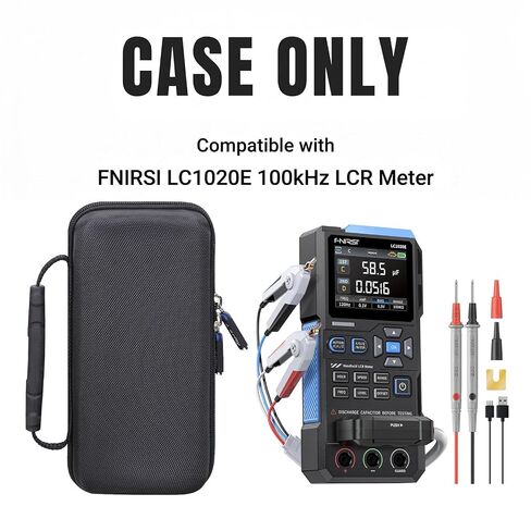حافظة لجهاز FNIRSI LC1020E 100 كيلو هرتز LCR متر 19999 عدد اختبار مكثف محث المقاوم - حقيبة تخزين متينة واقية للسفر، صندوق فقط (أسود وأزرق) in Kuwait