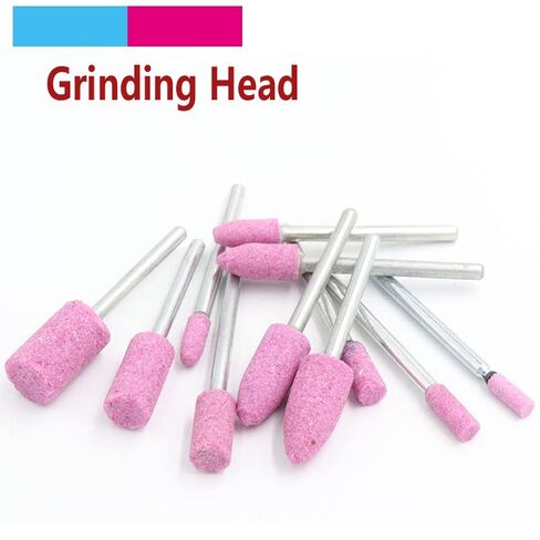 10 Pieces Shank Mounted Stone Heads 4mm-10mm Abrasive Mounted Stone Grinding Wheel Head Polishing Point Stone Heads Bullet Shape (20pcs, Bullet, 5mm) in Kuwait