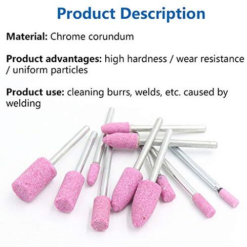 10 Pieces Shank Mounted Stone Heads 4mm-10mm Abrasive Mounted Stone Grinding Wheel Head Polishing Point Stone Heads Bullet Shape (20pcs, Bullet, 5mm) in Kuwait