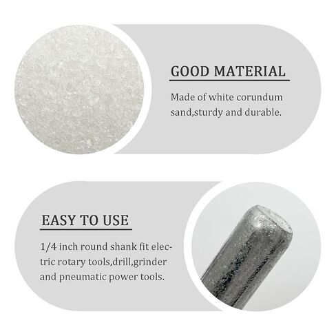 25mm Ball Shape Rotary Grinding Stone,1/4inch Shank Mounted Grinding Stone Wheel Head for Rotary Tool(4Pack,White) in Kuwait