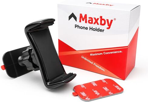 حامل هاتف Maxby Treadmill مع قاعدة لاصقة، مشبك زنبركي عالمي لدراجة التمرين، وحدات تحكم بيضاوية الشكل وآلات الخطوات، عرض بدون استخدام اليدين، زاوية إمالة منخفضة، بدون أدوات in Kuwait