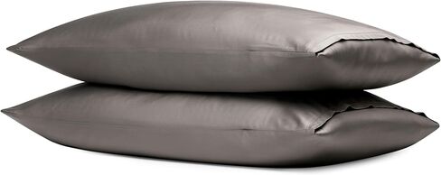 مجموعة أكياس وسائد قياسية من Cozy Earth مكونة من قطعتين - مصنوعة من 100% فيسكوز من الخيزران، فائقة النعومة وفاخرة، منسوجة من قماش خفيف الوزن ومسامي بشكل طبيعي - رمادي فاتح in Kuwait