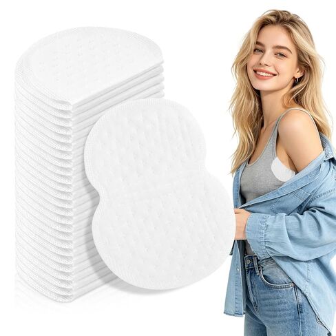 100 Packs Underarm Sweat Pads, Armpit Sweat Pads for Women and Men, Disposable Underarm Pads for Sweating Women, Invisible Fit, Effectively Prevents Sweating, Stay Fresh all Day in Kuwait