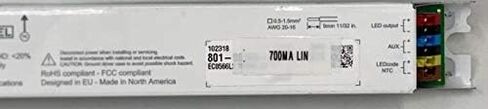 ECOdrive 566/L 700MA LIN، EC0566L، ECOdrive، 50 وات، 0-10 فولت + AUX، قناة تحكم واحدة، تيار ثابت، خرج 1 × 55 فولت، تغذية جانبية، معدن طويل، 238L4L، 257XUX in Kuwait
