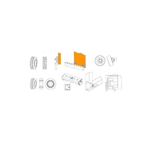 منتجات نقل الطاقة DR24C2L8 6247 مم محامل البكرة اللولبية 2 قطعة أبواب ونوافذ عجلة كتم الصوت POM 636 M68 محامل مغطاة بالبلاستيك محامل كروية in Kuwait