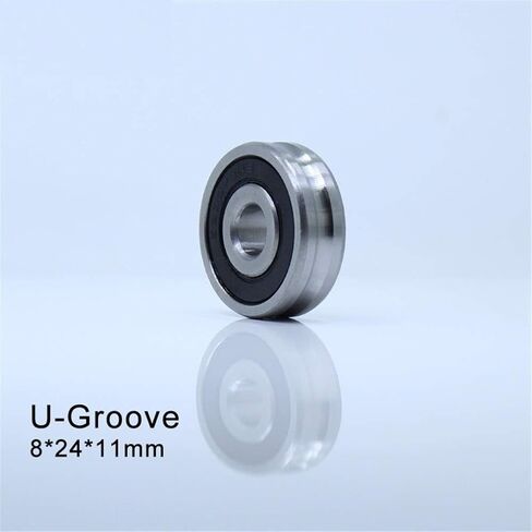 محامل الأسطوانة 2 قطعة الحلقة الخارجية مع محمل U-Groove 8x24x11 مللي متر سلك كابل بكرة تحمل المشي بكرة ثقيلة رافعة U الأخدود محامل العجلات in Kuwait
