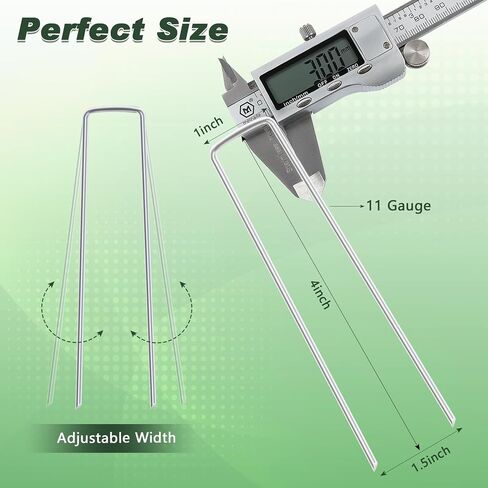 FEED GARDEN Heavy Duty Landscape Fabric Pins 8 Gauge 120 Pack with Pick Hook, 6 Inch Galvanized Round Head Garden Stakes for Weed Barrier Fabric, Turf, Sod, Tent, Garden Edging & Hard Soil in Kuwait