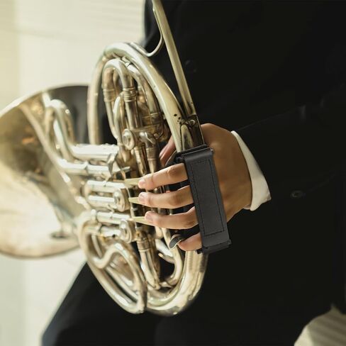 Homoyoyo French Horn Hand Grip Strap Wear-resistant Pu Leather Hand Guard Pad Non-slip Horn Handle Cover Protector in Kuwait