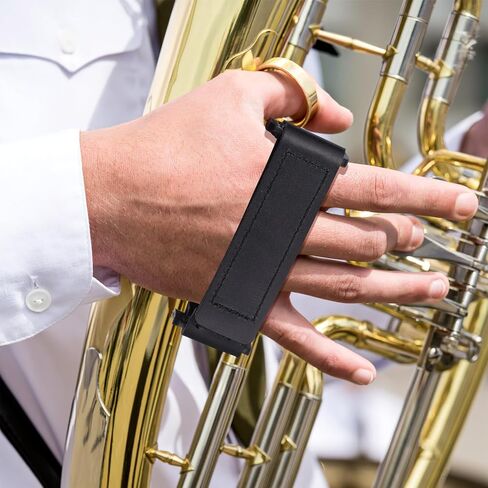 Homoyoyo French Horn Hand Grip Strap Wear-resistant Pu Leather Hand Guard Pad Non-slip Horn Handle Cover Protector in Kuwait