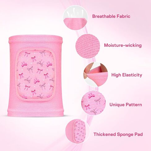 Volleyball Knee Pads for Kids Girls, Sponge Knee Brace Breathable Flexible Elastic Knee Support for Volleyball Football Dance Skating Basketball Sports, 3-7 Years in Saudi Arabia