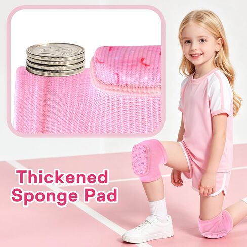 Volleyball Knee Pads for Kids Girls, Sponge Knee Brace Breathable Flexible Elastic Knee Support for Volleyball Football Dance Skating Basketball Sports, 3-7 Years in Saudi Arabia