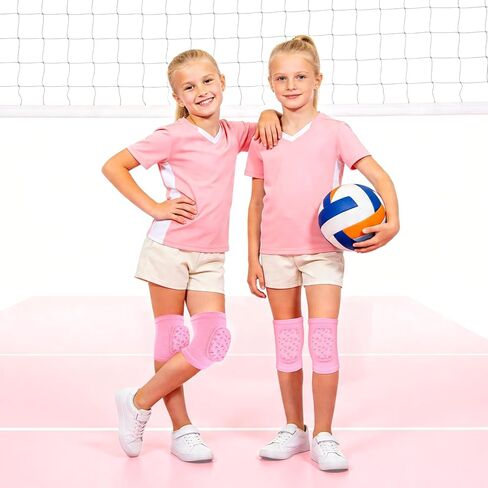 Volleyball Knee Pads for Kids Girls, Sponge Knee Brace Breathable Flexible Elastic Knee Support for Volleyball Football Dance Skating Basketball Sports, 3-7 Years in Saudi Arabia
