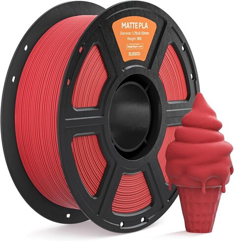 حزمة ELEGOO Matte PLA Filament 1.75 مم 4 كجم، خيوط طابعة ثلاثية الأبعاد عالية الدقة، 4 قطع بكرة 1 كجم (2.2 رطل) تناسب معظم طابعات FDM ثلاثية الأبعاد أصفر فاتح/أزرق جليدي/وردي ساكورا/أرجواني لافندر in Kuwait