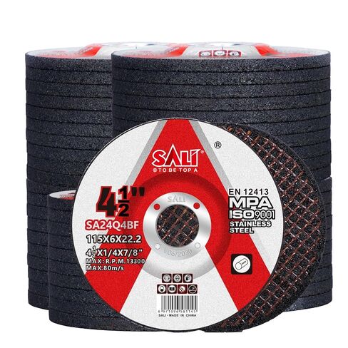SALI 10 Pack 4-1/2 Inch Grinding Wheels for Angle Grinder, Aluminum Oxide Grinding Disc for Metal & Stainless Steel, Depressed Center 4.5" * 1/4" * 7/8"(115 * 6.0 * 22.2 mm) in Kuwait