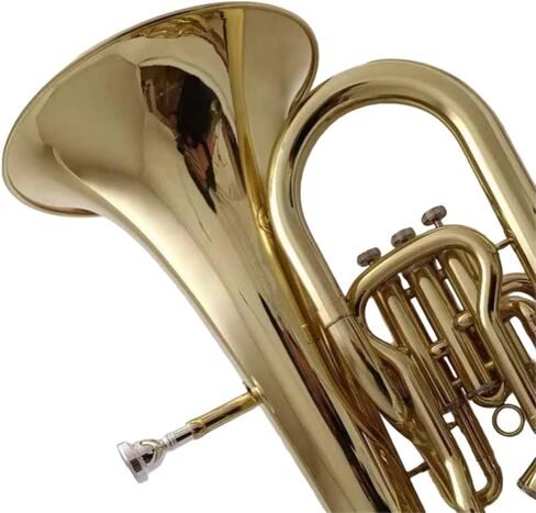 Beginner Tuba B Flat Four Key Euphonium Beginner Lacquered Gold in Kuwait