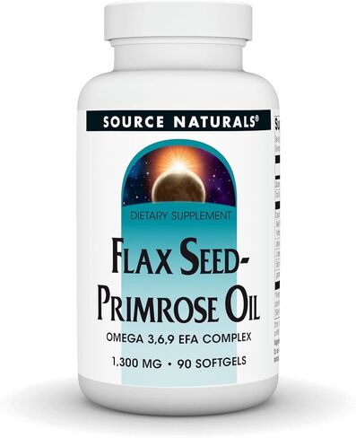Source Naturals Flax Seed-Primrose Oil, Omega 3,6,9 EFA Complex, 1300mg - 90 Softgels in Saudi Arabia
