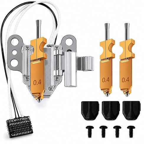 HzdaDeve 3PK Upgraded 0.25MM 0.4MM 0.6MM Hotend Kit for Flashforge AD5X Quick-Detachable Nozzle Extruder Quick Release Nozzle Heater Block Throat Tube with Extra 3PK Silicone Cover 1PK Nozzle Brush in Kuwait