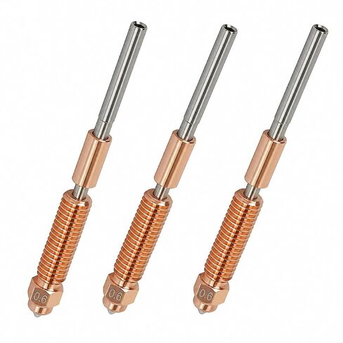 3 قطع فوهة يونيكورن 0.4 مم لـ Creality K1/K1 Max/Ender 3 V3/V3 Plus/K1C/ K1 SE /K2 ​​SE - فوهة سريعة التبديل مع كسر الحرارة من التيتانيوم، طرف فولاذي مقوى in Kuwait