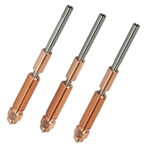 3 قطع فوهة يونيكورن 0.4 مم لـ Creality K1/K1 Max/Ender 3 V3/V3 Plus/K1C/ K1 SE /K2 ​​SE - فوهة سريعة التبديل مع كسر الحرارة من التيتانيوم، طرف فولاذي مقوى in Kuwait