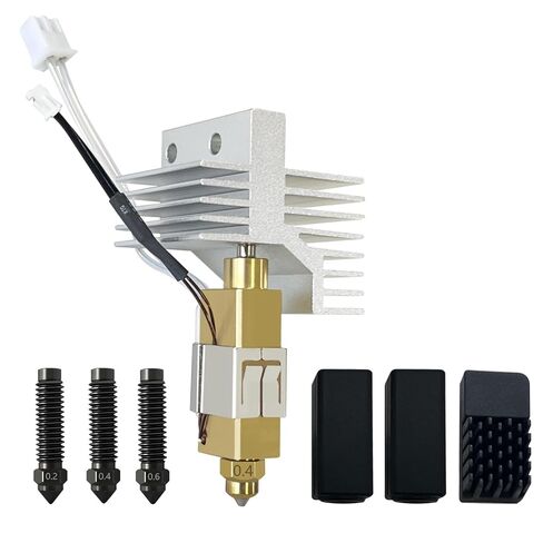 لفوهة Centauri Carbon 2/CC2 Hotend 0.4 مم من النحاس الصلب المقسى - مجموعة طابعة ثلاثية الأبعاد، طارد سيراميك ذو نهاية ساخنة لرأس الطباعة ومبرد حراري من السيليكون (ليس لـ Centauri Carbon/Centauri) in Kuwait