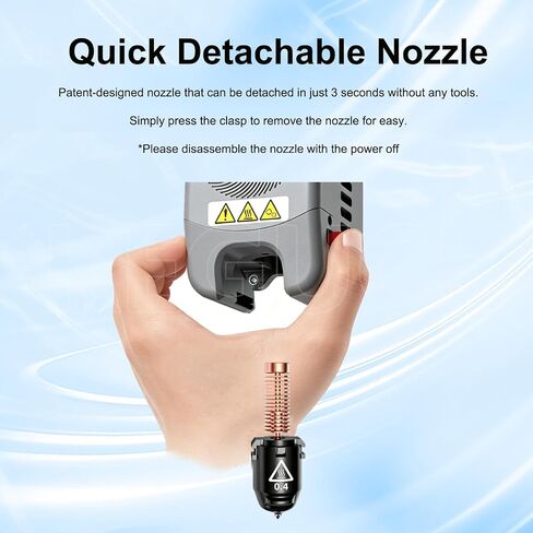 1 PK Original 0.4mm AD5M Nozzle for Flashforge AD5M/AD5M Pro, 280℃ AD5M High Flow Hotend with 32mm³/s and 3-Second Quick Release, OEM Replacement Part for flashforge AD5M Accessories in Kuwait