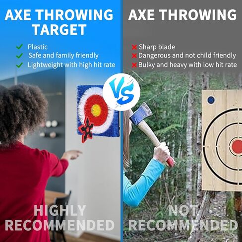 Throwing Axe Game Set (Target NOT Included),8 Long Handle Axes and 8 Star Darts,Axe Throwing Game for Backyard,Outdoor,Yard,Camping Games in Kuwait