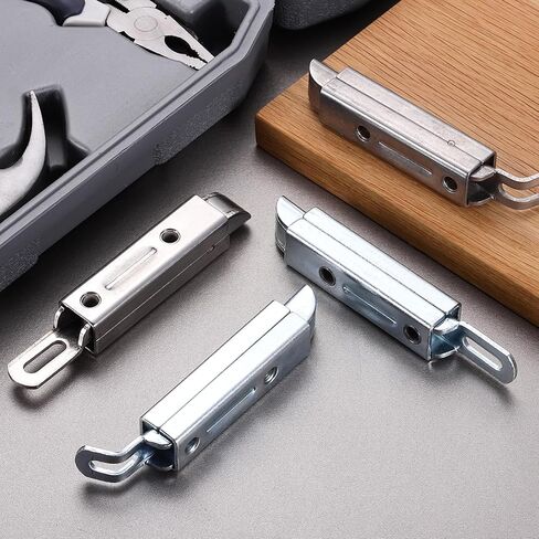 uxcell 2 Pcs Slide Entry Slam Latch, 4.6 Inch Automatic Spring Door Bolt Lock Stainless Steel Cabinet Hardware Latches for Industrial Cabinet & Family House, Curved Type in Kuwait