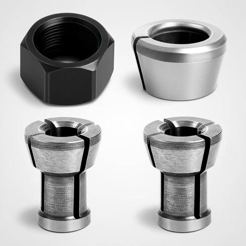 4 Pieces M17 Collet Nut Set Slotted Design 6x16.5 Collet Set Easy to Install Tool Accessory for shops, Metalworking in Kuwait